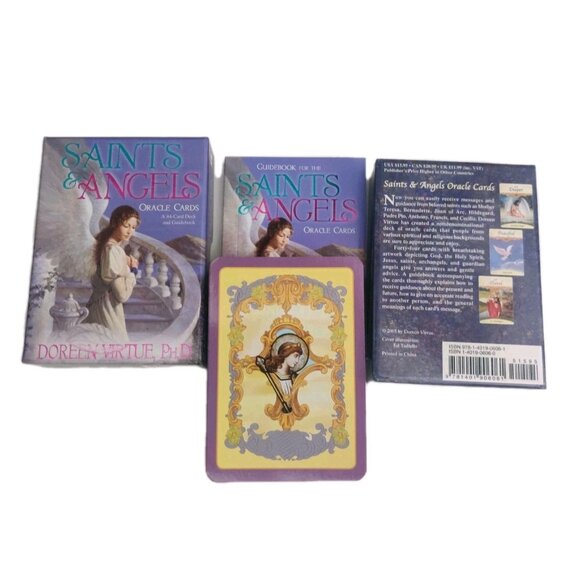 Saints & Angels 44 Oracle Deck Cards & Guidebook Doreen Virtue Original OOP - Picture 1 of 5